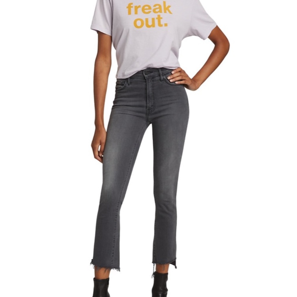 Mother “insider crop step fray” jeans   25